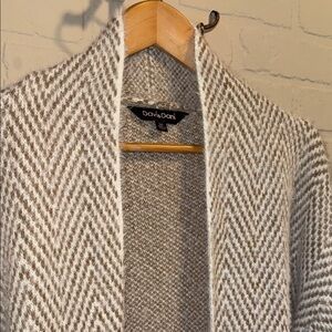 DAVI & DANI cardigan Chevron tan and Cream 2xl super soft